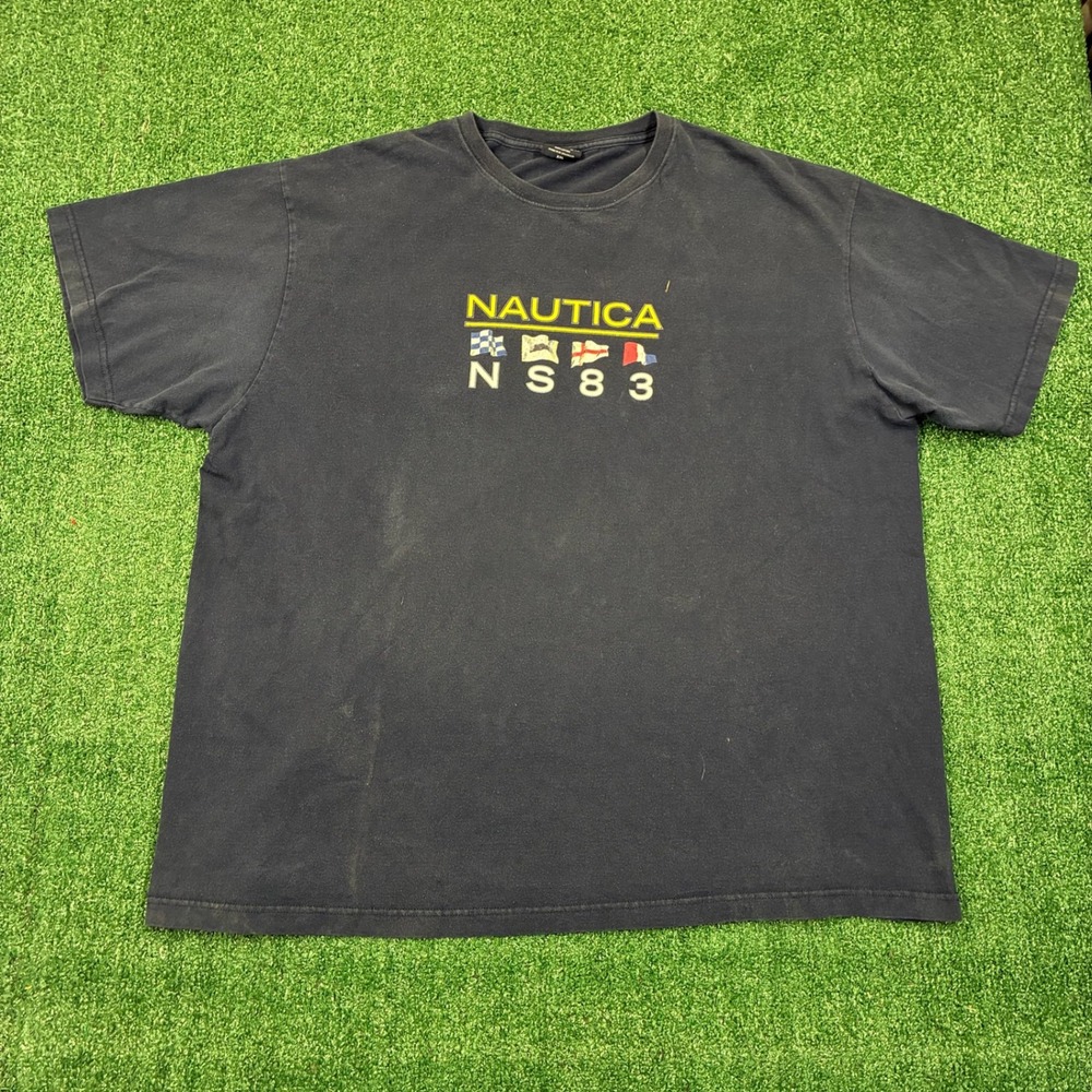 Vintage Nautica Flag Saling Graphic T-shirt